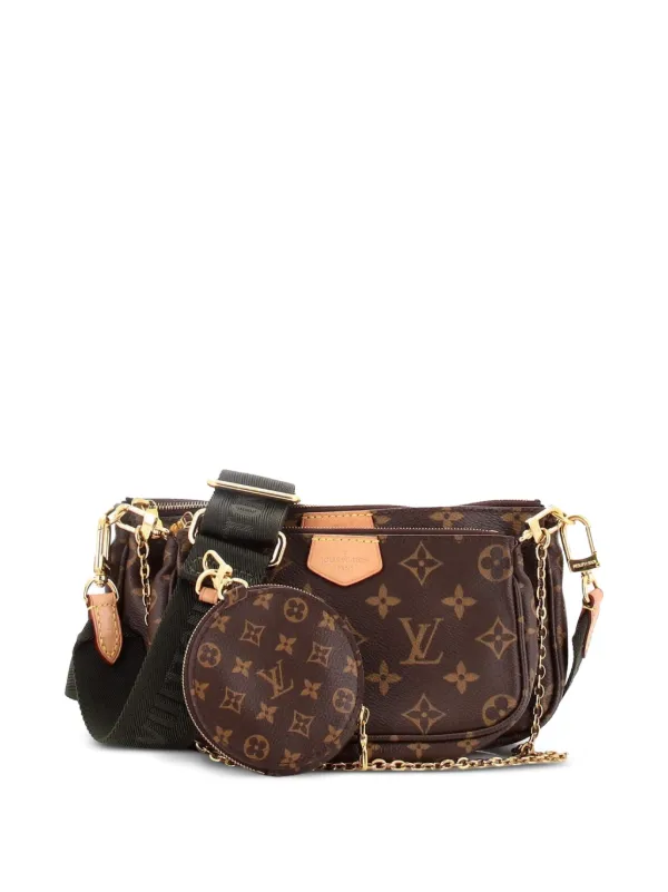US Louis Vuitton ブラウン ショルダーバッグ Louis Vuitton Pre-Owned Multi Pochette Accessoires Monogram Canvas