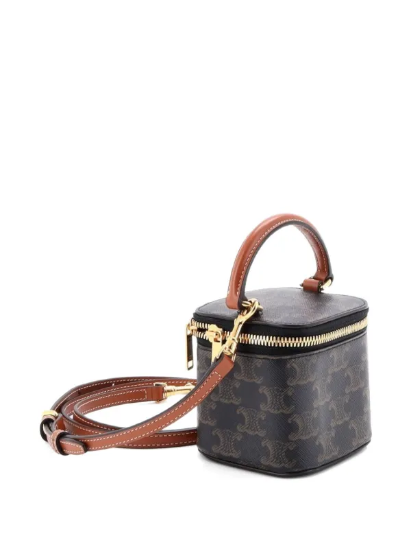 Celine Pre-Owned Top Handle Square Vanity Case Triomphe Coated