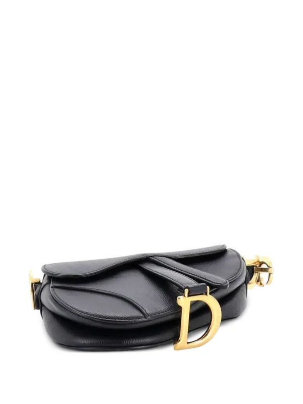 Christian Dior ブラックレザー ショルダーバッグ 稀少 Christian Dior 