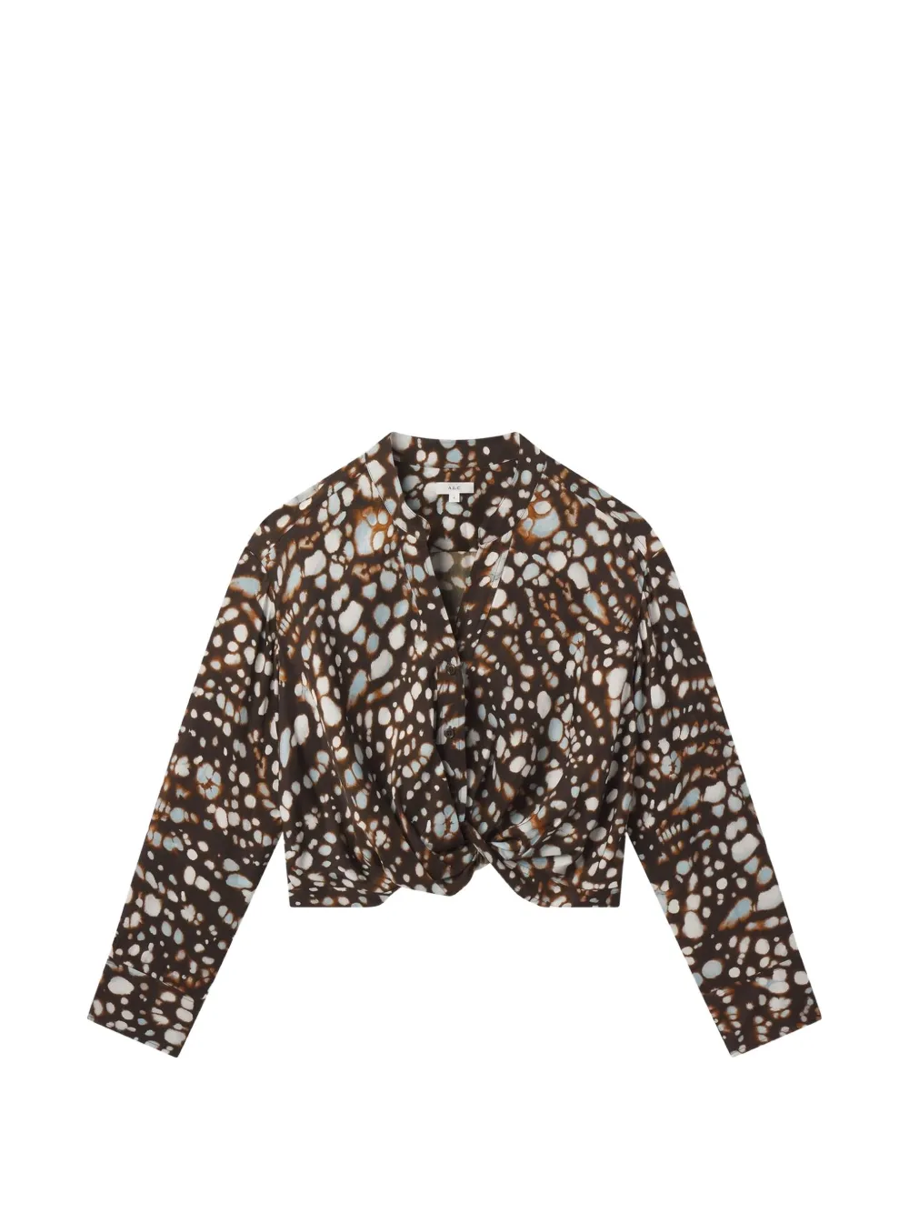 A.L.C. long-sleeve V-neck blouse - Marrone