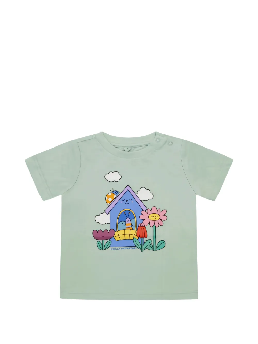Stella McCartney Kids Bug Housegraphic T-shirt - Verde