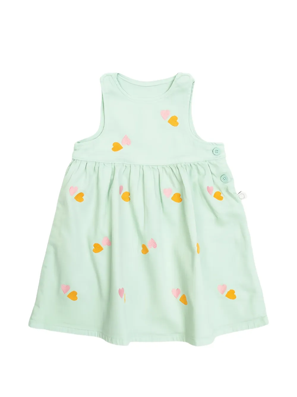 Stella McCartney Kids heart-motif dress - Verde