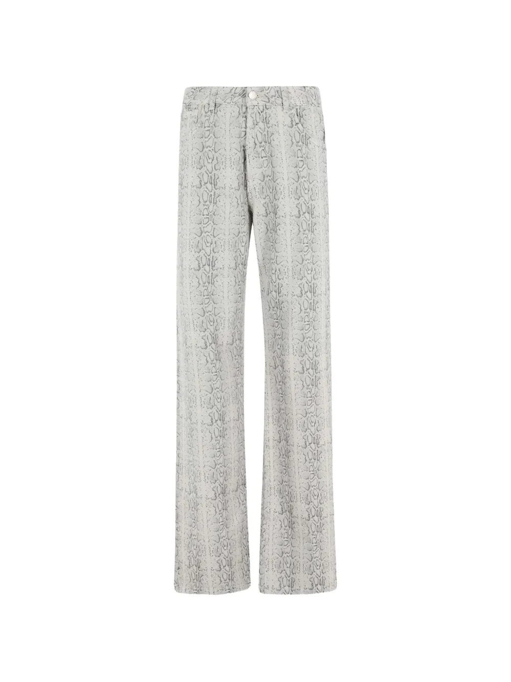 Federica Tosi snakeskin-print jeans - Bianco