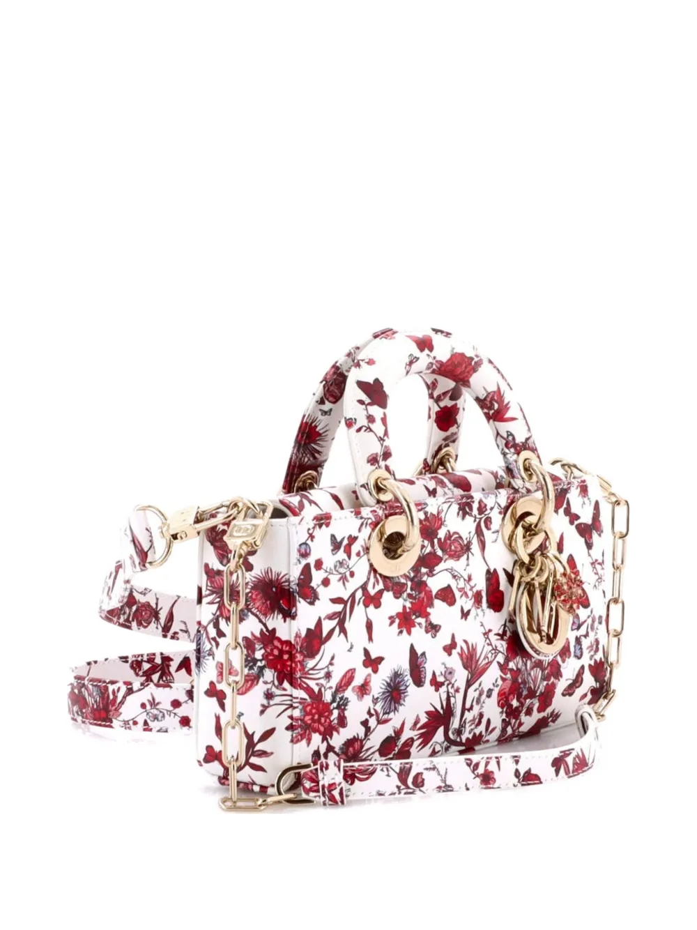 Lady D-Joy Bag Printed Leather Small Satchel