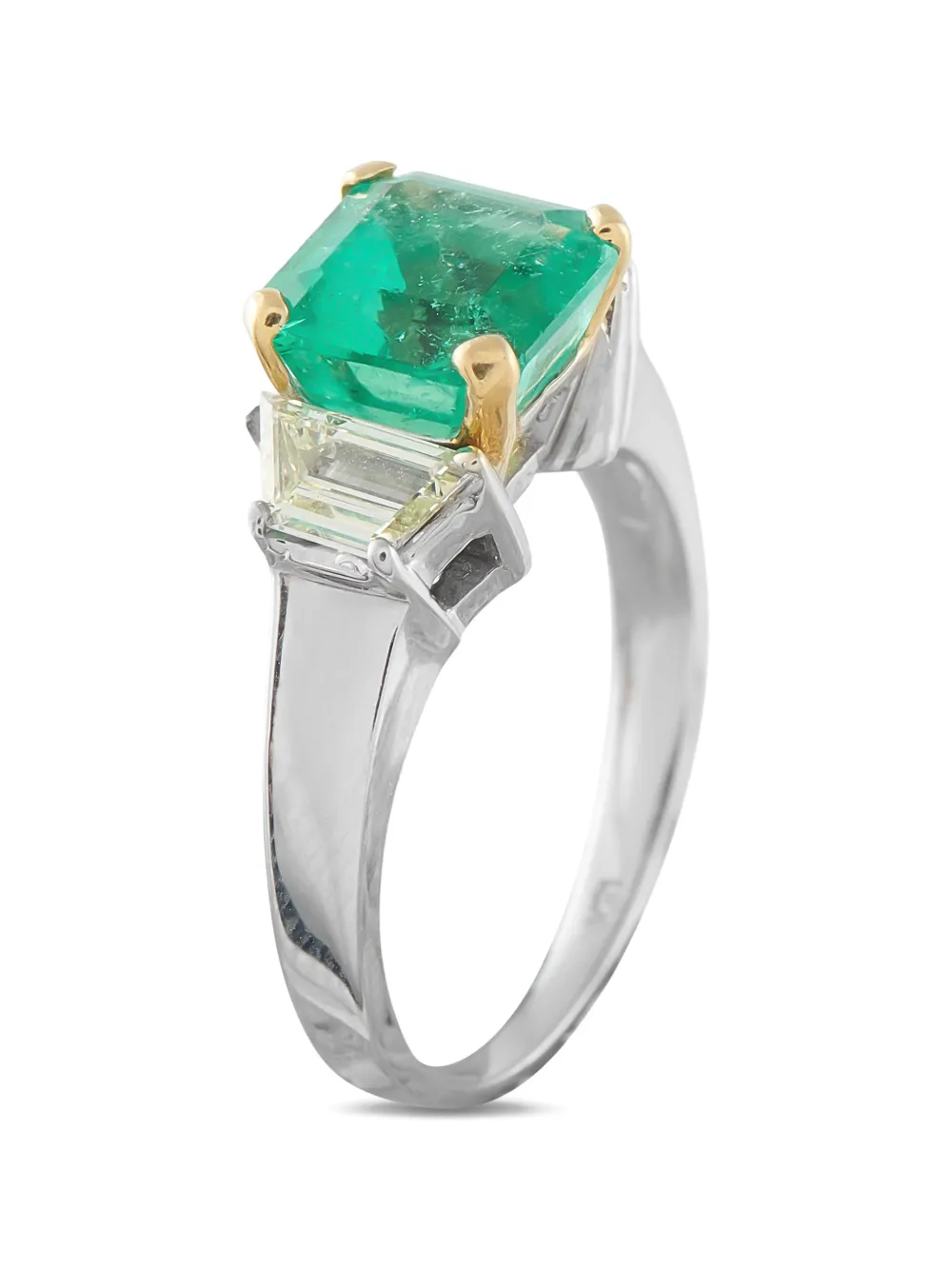 LB Exclusive diamond and emerald ring - Silber
