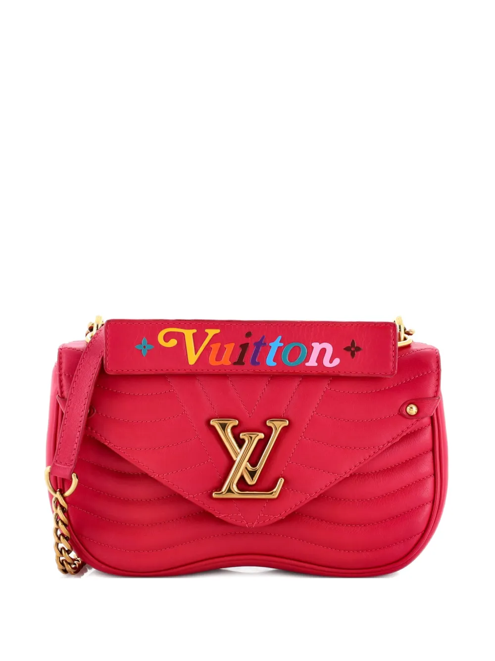 Louis Vuitton Pre-Owned Borsa a tracolla New Wave Chain MM in pelle trapuntata - Rosa