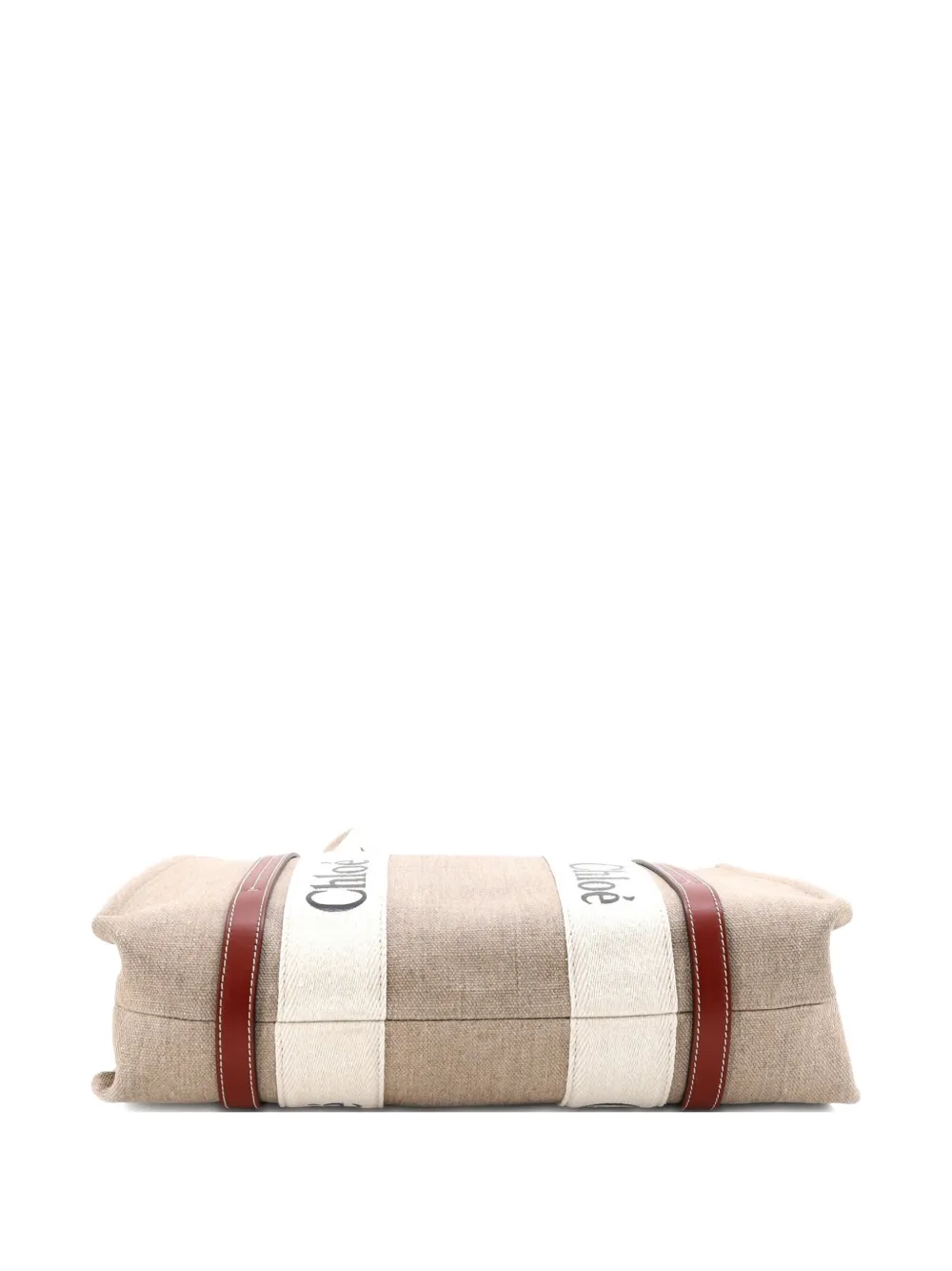 Woody Canvas With Leather Medium Tote Bag