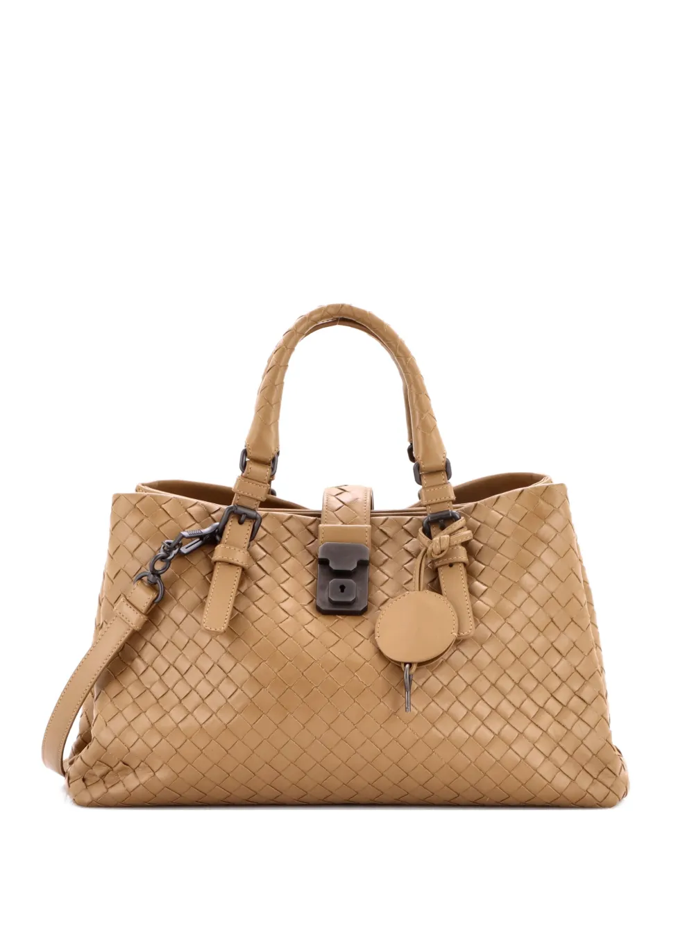 Bottega Veneta Pre-Owned Borsa tote Roma piccola in nappa con design Intrecciato - Marrone