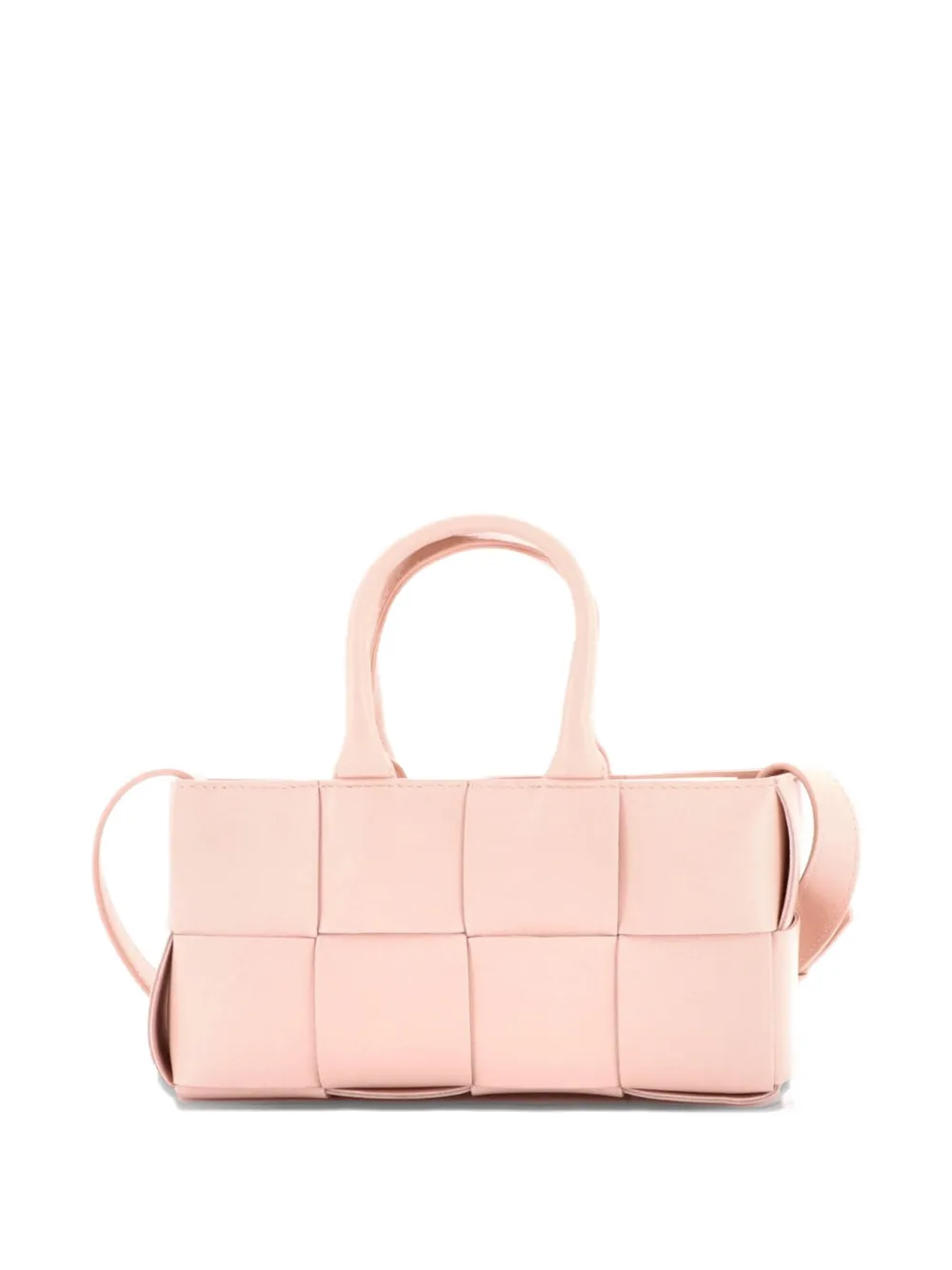 Arco Top Handle Shoulder Bag Maxi Intrecciato Leather East West Tote Bag