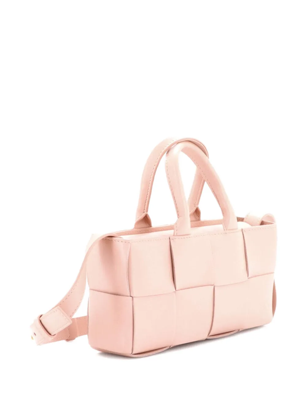 Arco Top Handle Shoulder Bag Maxi Intrecciato Leather East West Tote Bag