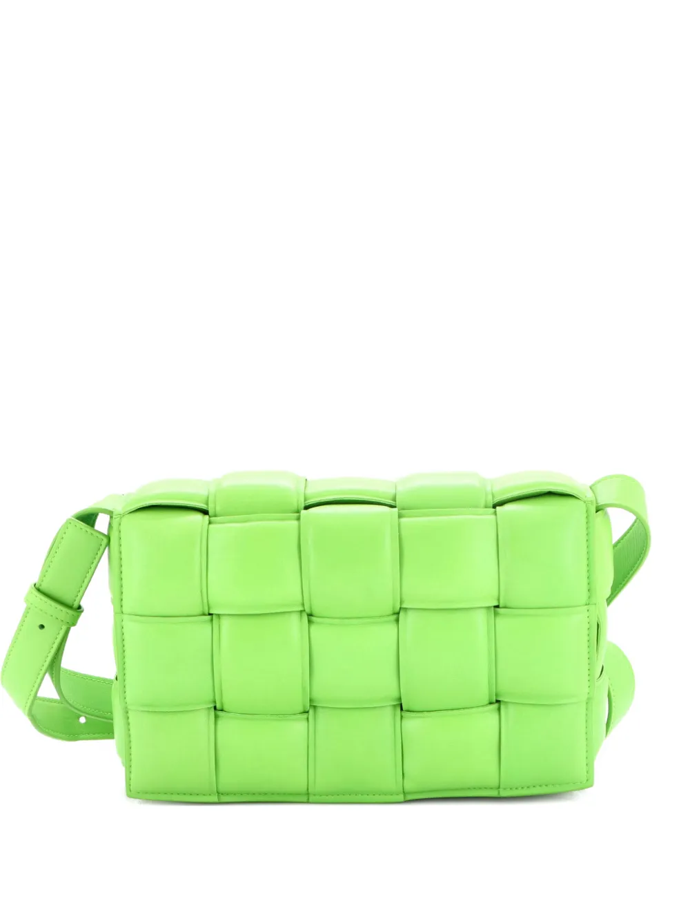 Bottega Veneta Pre-Owned Borsa a tracolla Cassette piccola in pelle imbottita con motivo Maxi Intrecciato - Verde