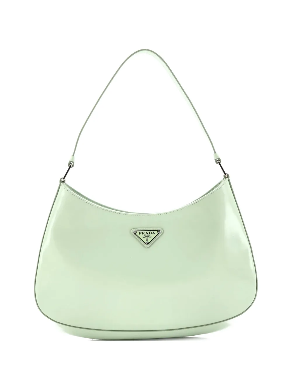 Prada Pre-Owned Cleo Shoulder Bag Spazzolato Leather Large hobo bag - Verde