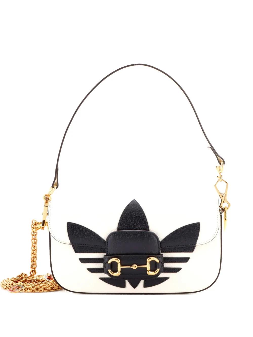 Gucci Pre-Owned x Adidas Horsebit 1955 Leather East West shoulder bag - Nero