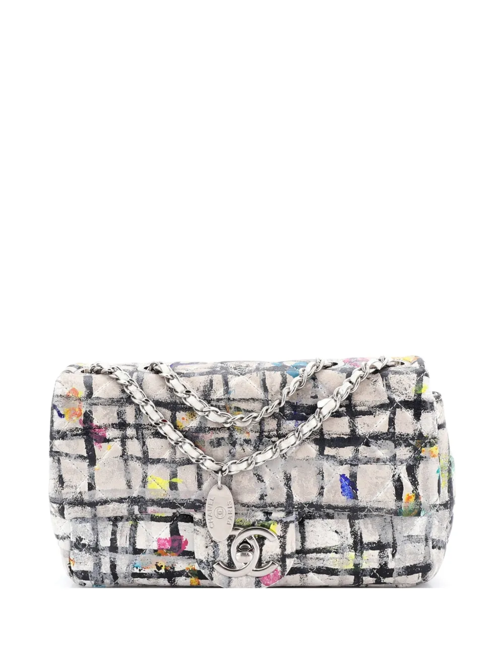 CHANEL Pre-Owned CC Flap Bag Quilted Hand Painted Leather Mini shoulder bag - Multicolore