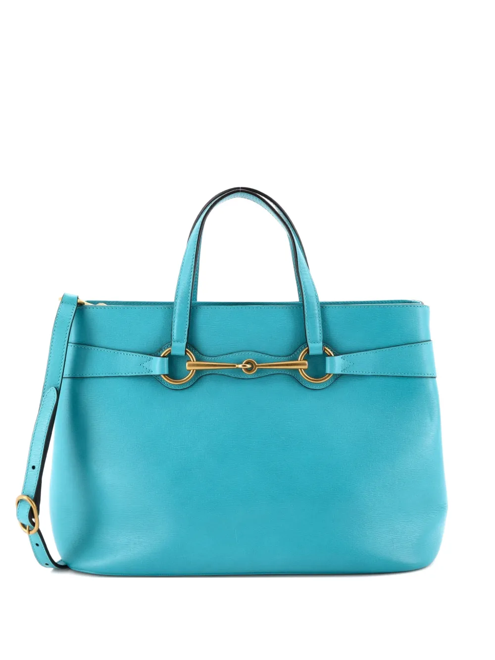 Gucci Pre-Owned Bright Bit Convertible Leather Medium tote bag - Blu