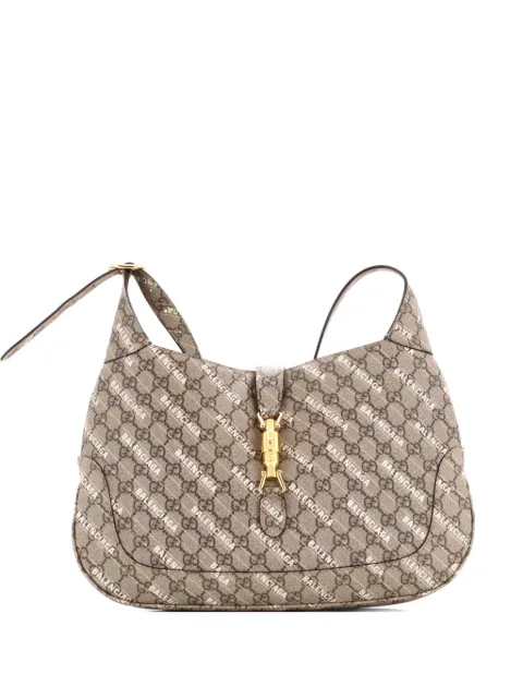 Gucci Pre-Owned bolsa hobo The Hacker Project Jackie 1961 pequeña de lona GG revestida en colaboración con Balenciaga