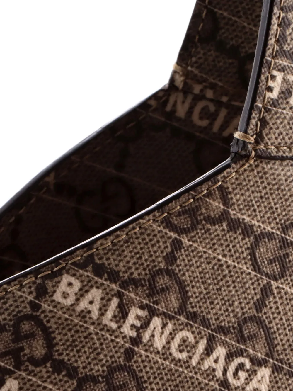 X Balenciaga The Hacker Project Jackie 1961 Gg Coated Canvas Medium Hobo Bag