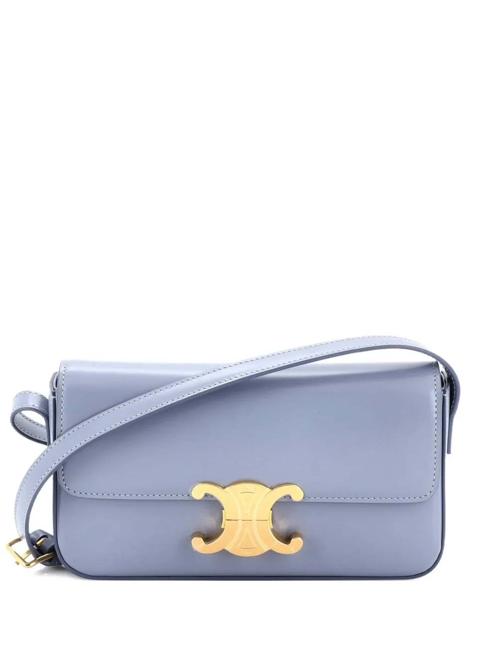 Celine Pre-Owned Triomphe East-West Smooth Calfskin shoulder bag - Blu