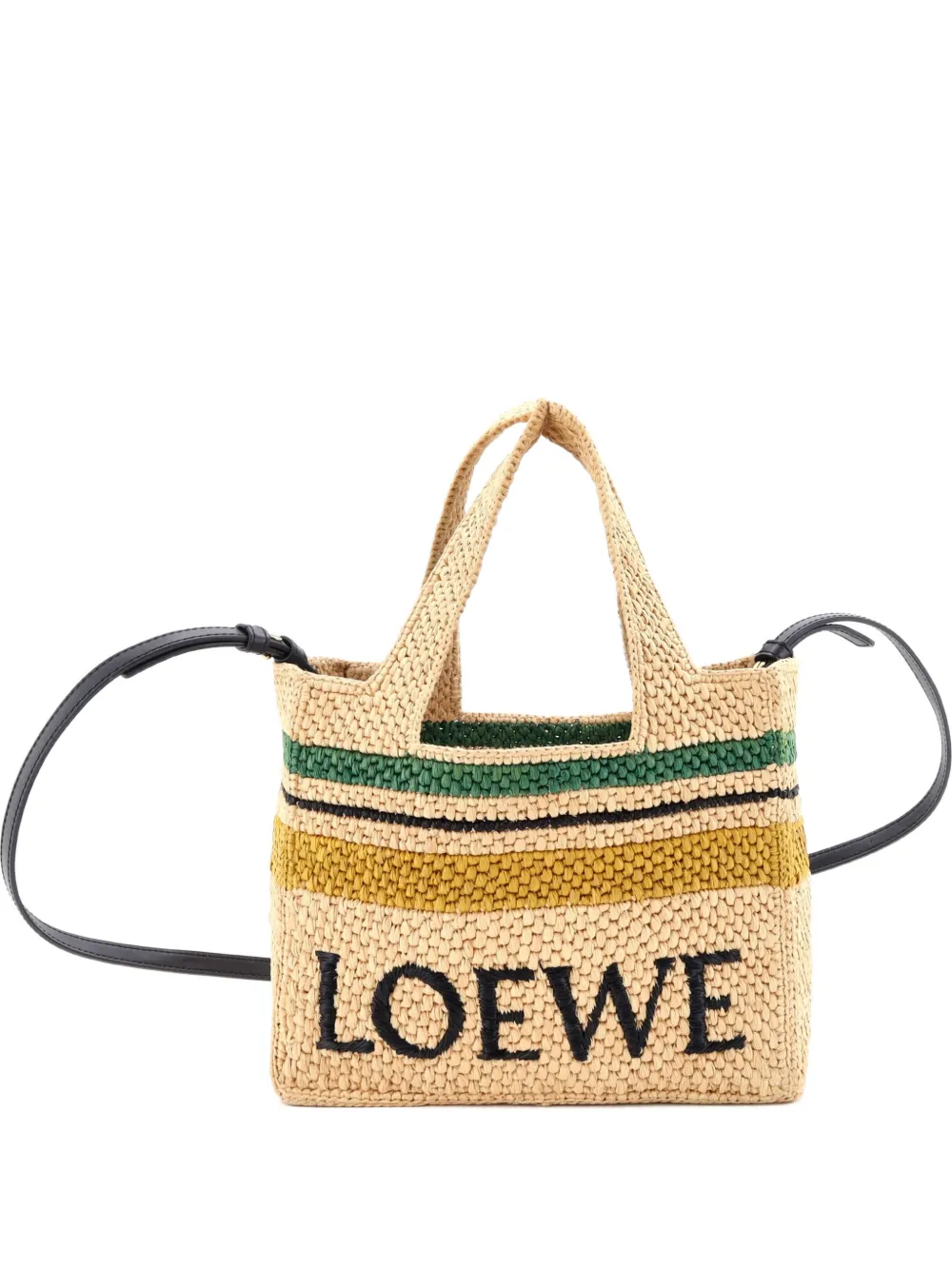 Loewe Pre-Owned Borsa tote Paula's Ibiza piccola in rafia con logo - Marrone