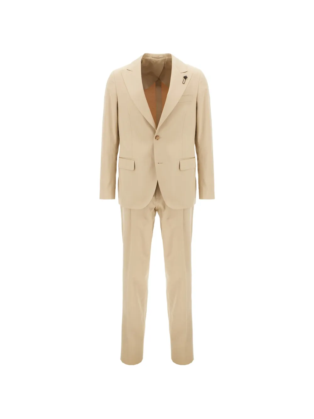 Lardini single-breasted peaked-lapel suit - Toni neutri