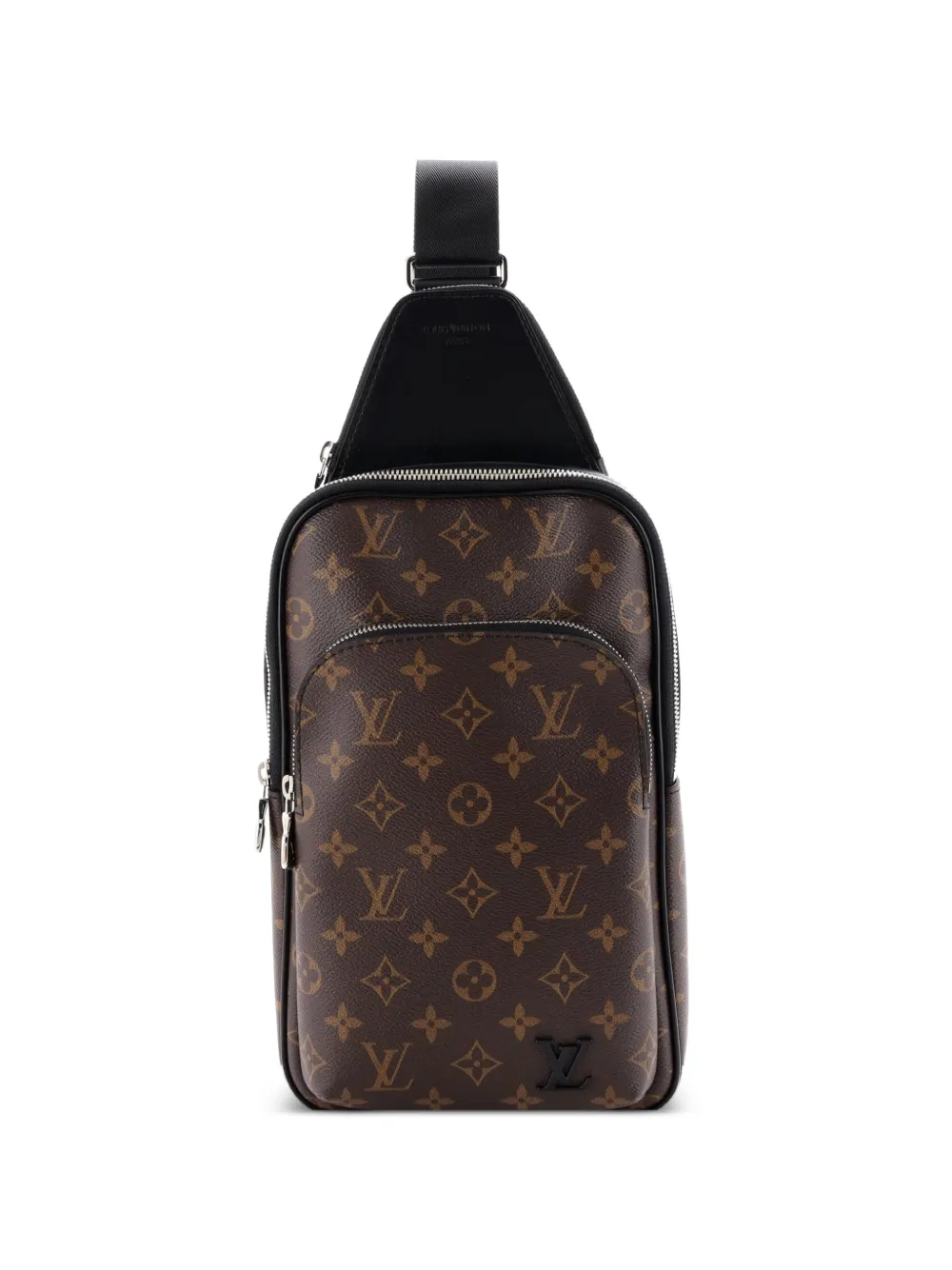 Louis Vuitton Pre-Owned Borsa a tracolla Avenue Sling Bag NM Macassar in tela con monogramma - Marrone