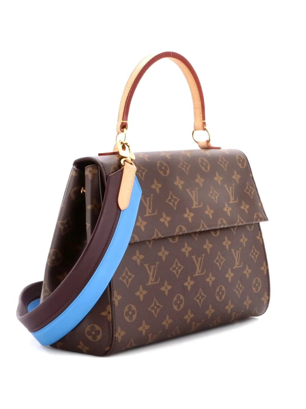 Louis Vuitton Pre-Owned Cluny Top Handle Bag Monogram Canvas MM shoulder bag - Marrone