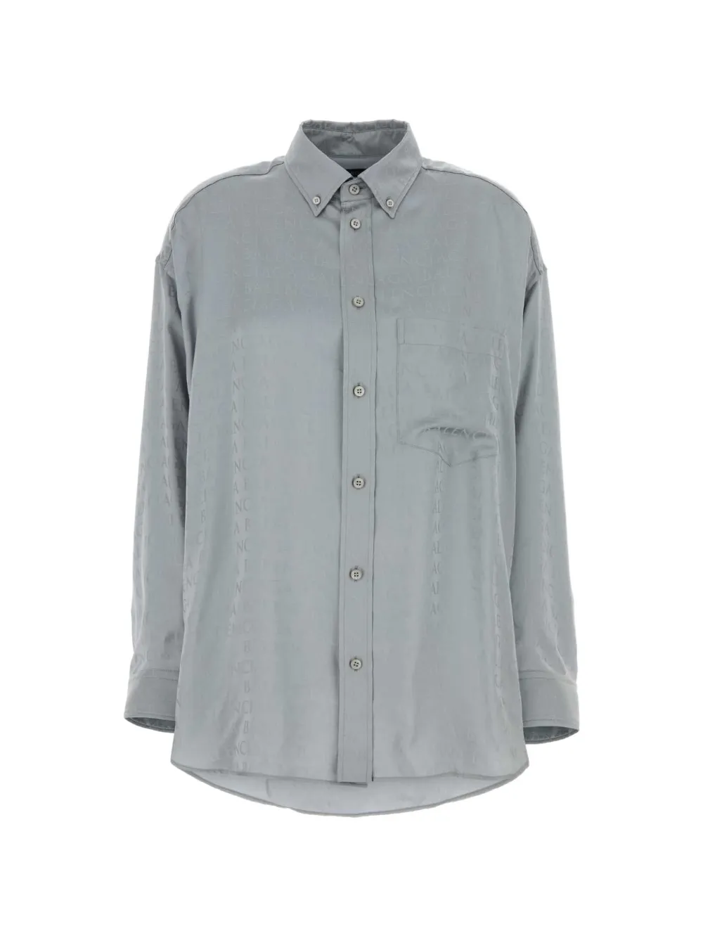 Balenciaga Hemd aus Logo-Jacquard - Grau