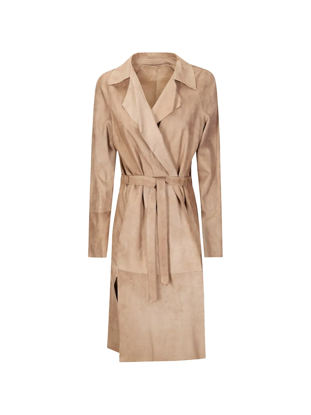 Salvatore Santoro belted sheepskin coat - Nude