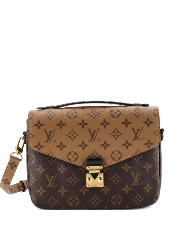 Louis Vuitton Pre-owned Pochette Metis Reverse Monogram Canvas Crossbody Bag in Brown