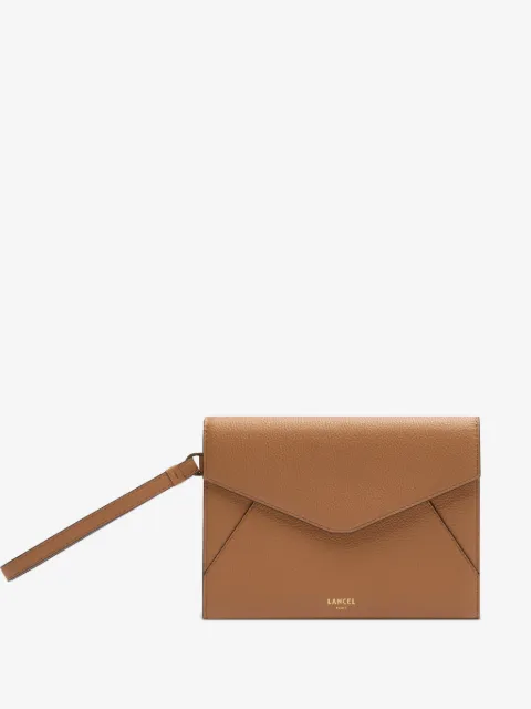 Lancel flap wristlet clutch bag