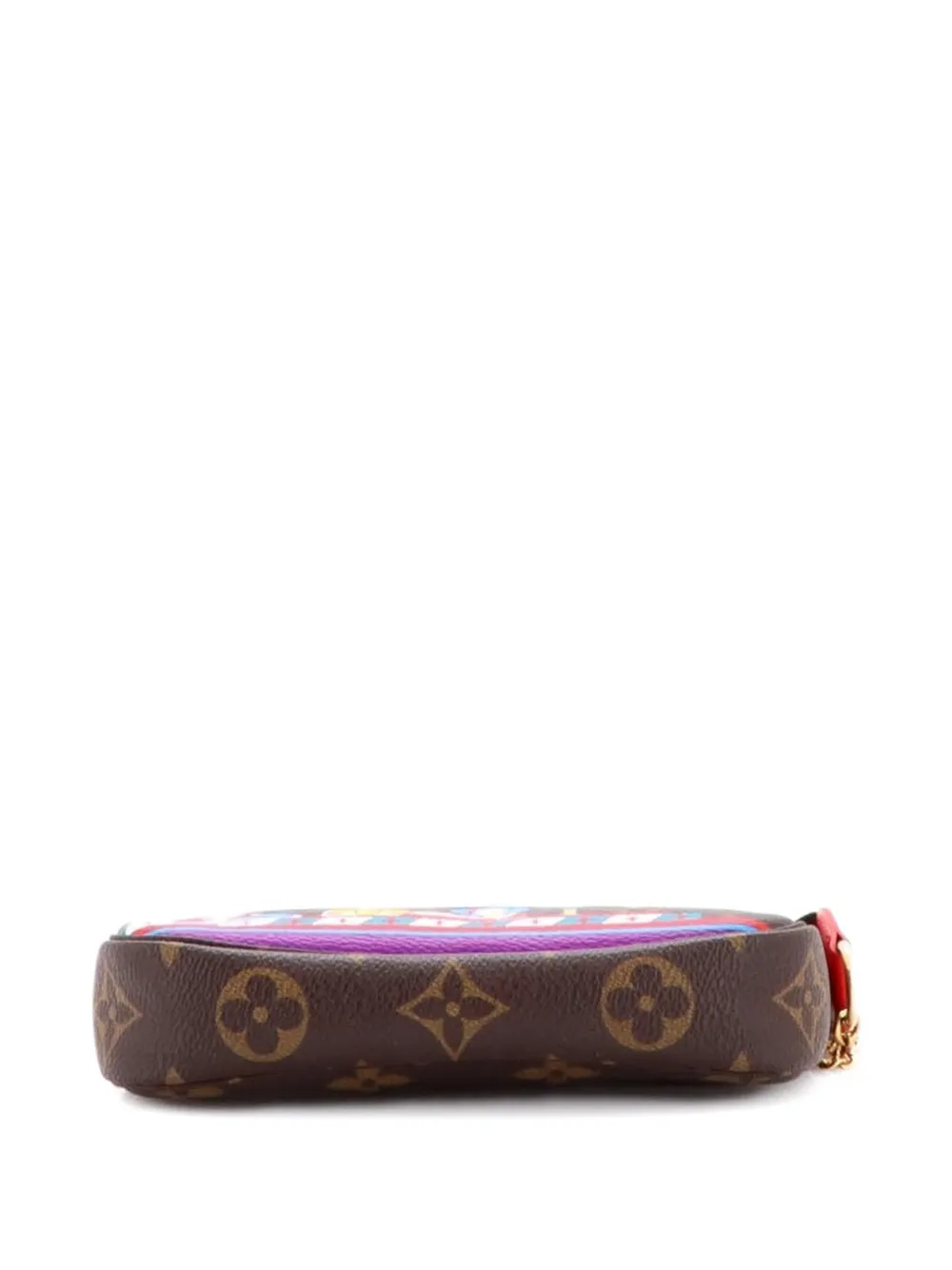 Pochette Accessoires Limited Edition Vivienne Xmas Monogram Canvas Mini Clutch Bag
