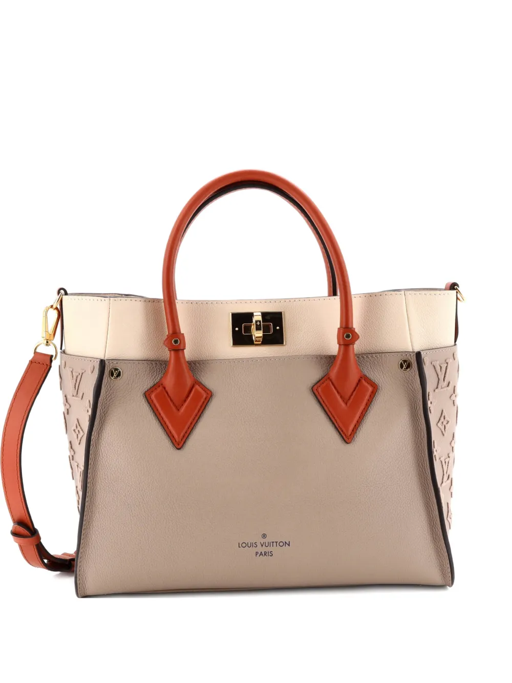 Louis Vuitton Pre-Owned On My Side Monogram Tuffetage Leather MM tote bag - Toni neutri