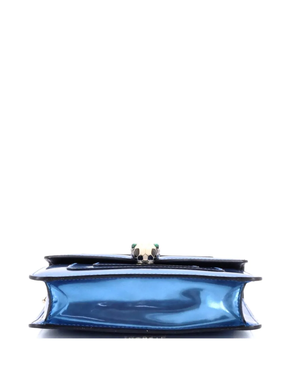 Serpenti Forever Square Metallic Leather Small Shoulder Bag