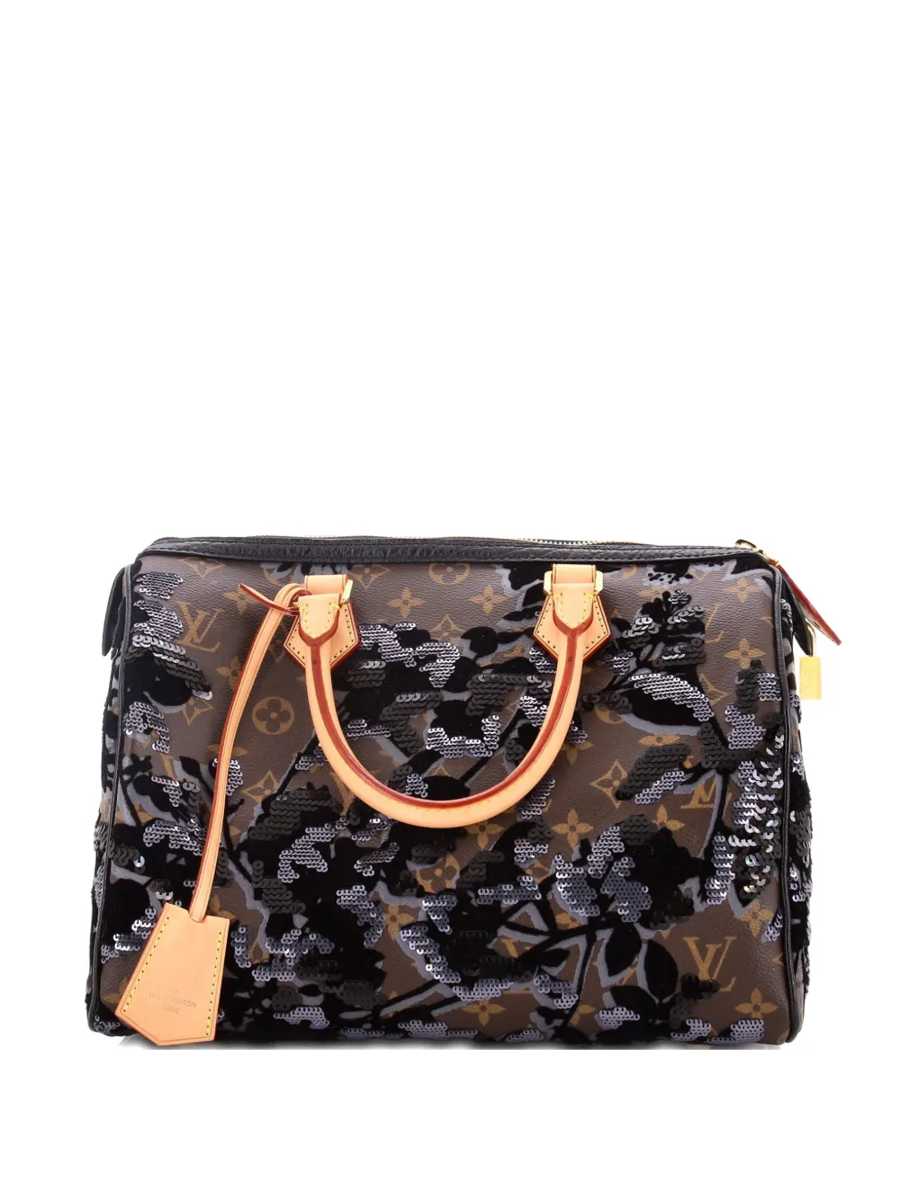 Louis Vuitton Pre-Owned Speedy Handbag Fleur De Jais Monogram Canvas 30 satchel - Braun