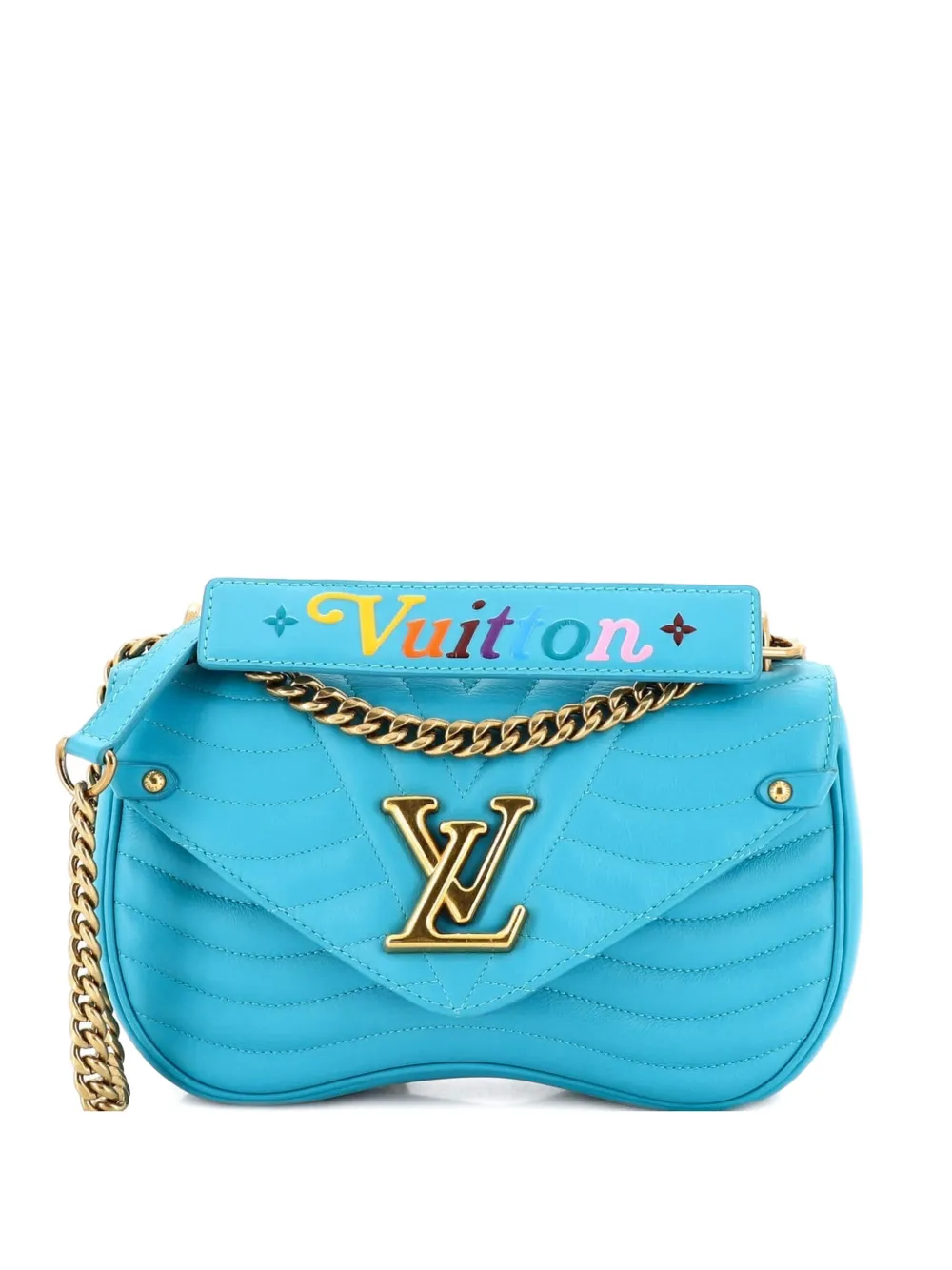 Louis Vuitton Pre-Owned New Wave Chain Bag NM Quilted Leather PM crossbody bag - Blu