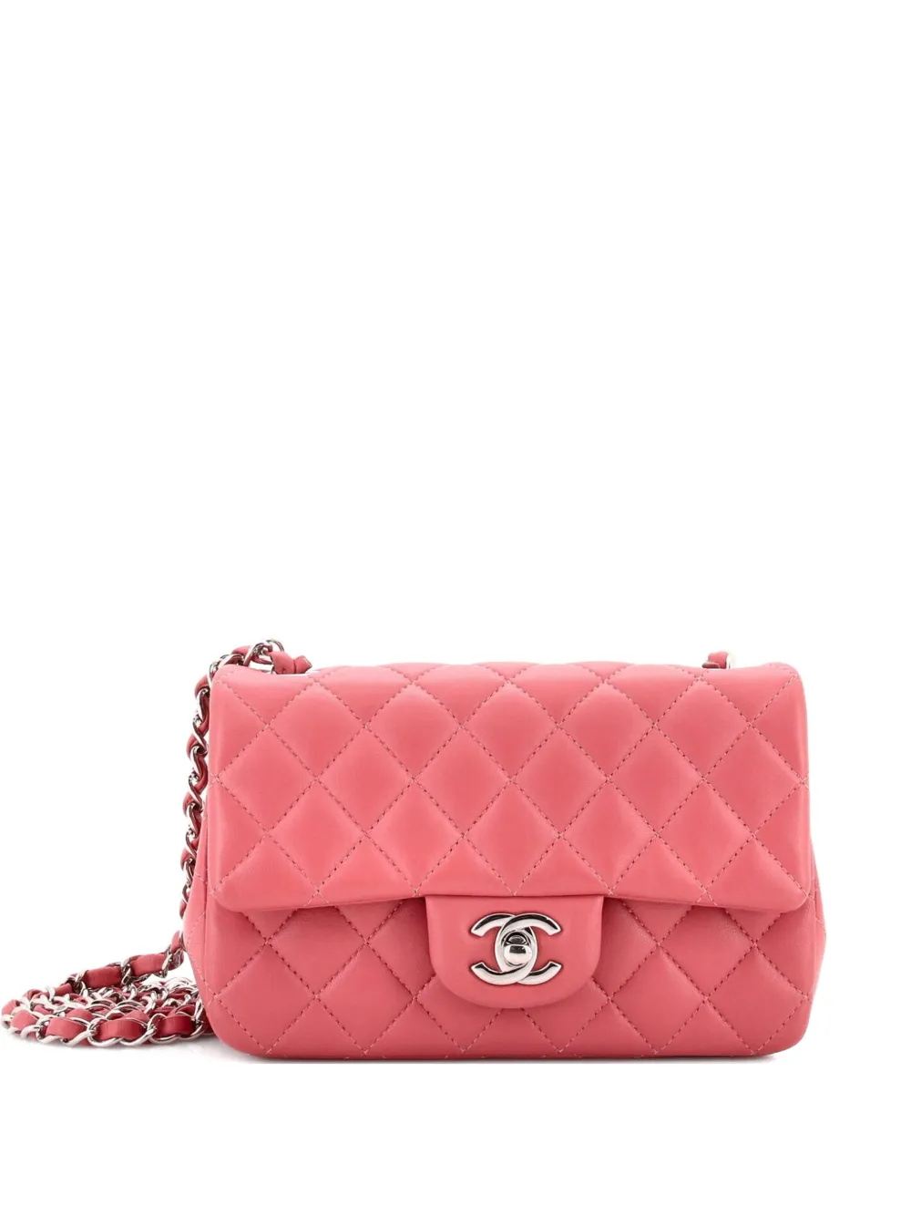 CHANEL Pre-Owned Classic Single Flap Bag Quilted Lambskin Mini crossbody bag - Rosa