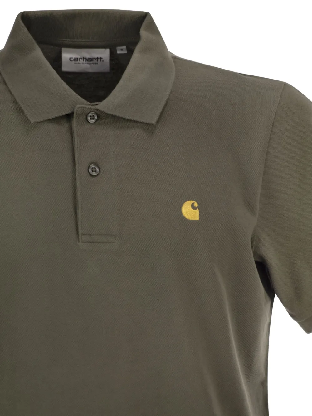 Carhartt WIP S S Chase piqué poloshirt Groen