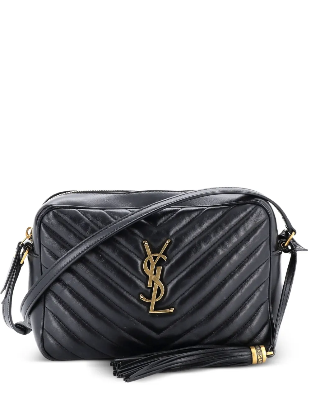 Saint Laurent Pre-Owned Lou Camera Bag Matelasse Chevron Leather Small crossbody bag - Nero
