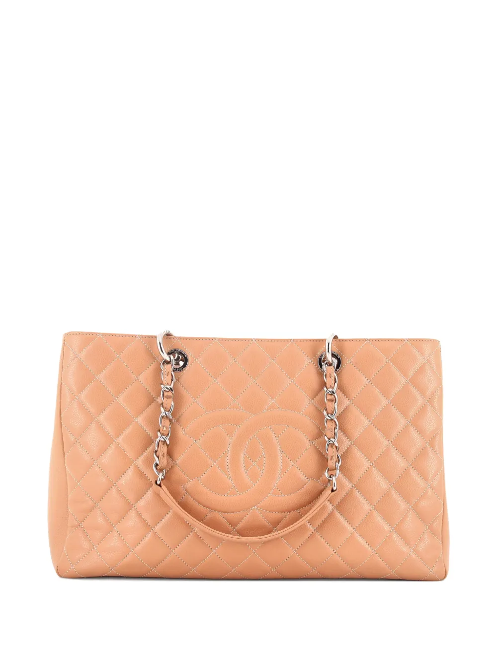 CHANEL Pre-Owned Grand Shopping Quilted Caviar XL tote bag - Toni neutri