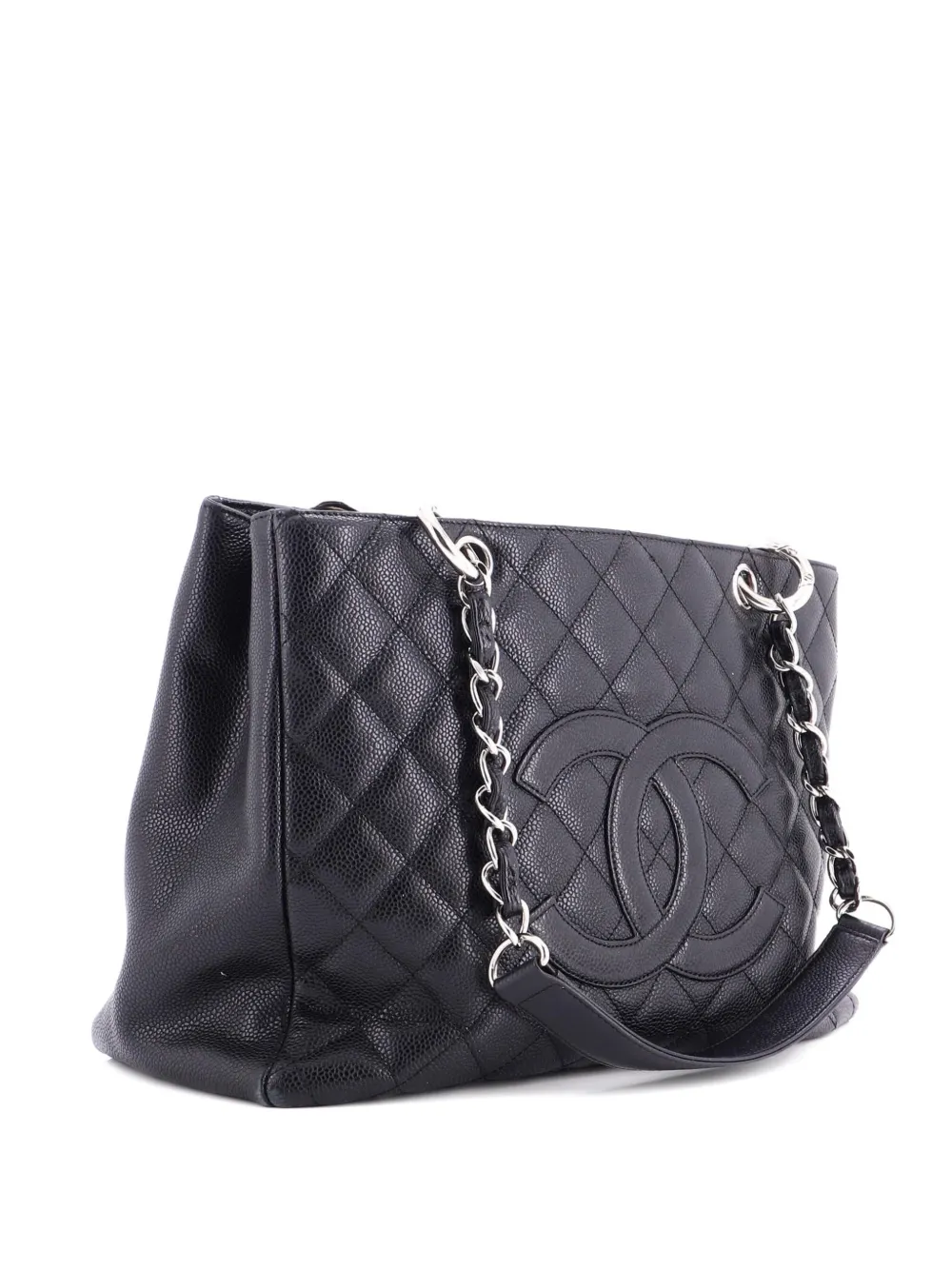 CHANEL Pre-Owned Grand Shopping Quilted Caviar XL tote bag - Nero