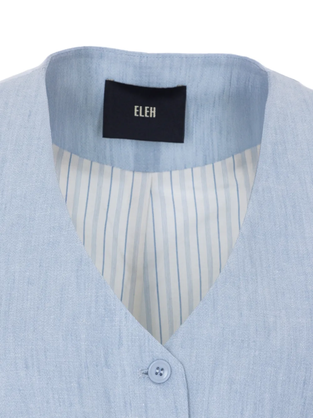 Eleh Gilet met knopen en V-hals Blauw