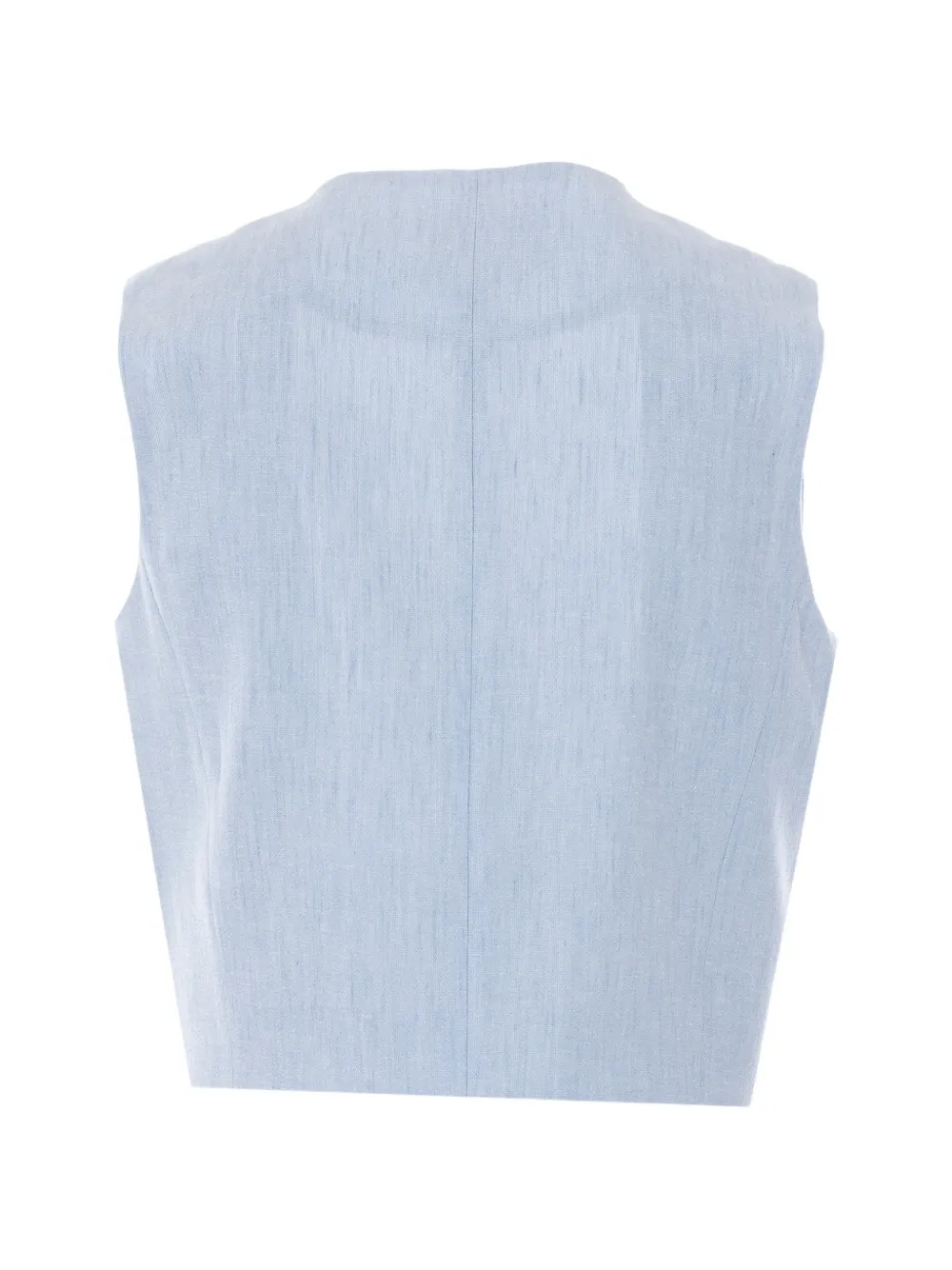 Eleh Gilet met knopen en V-hals Blauw