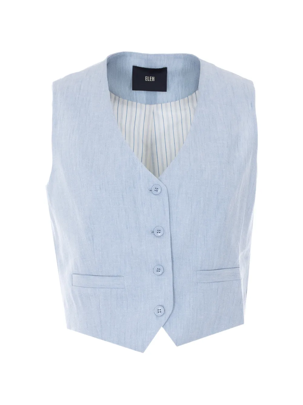 Eleh V-neck button waistcoat - Blue