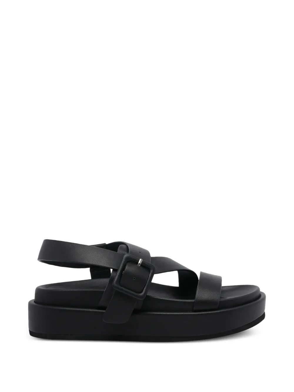 Paloma Barceló buckle-strap leather sandals Zwart