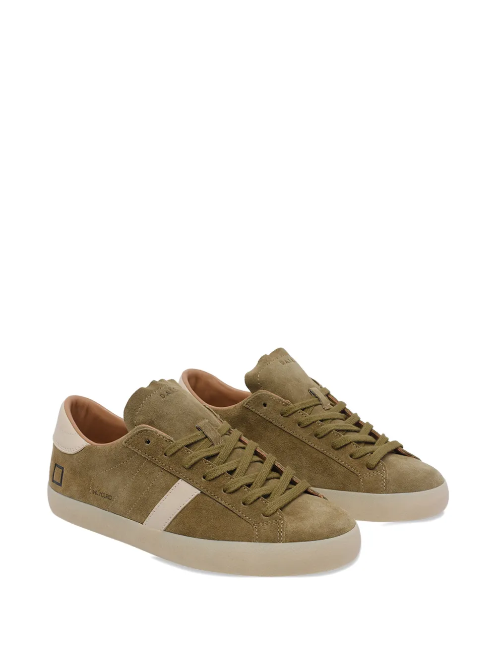 D.A.T.E. Hill Low round-toe suede sneakers Groen