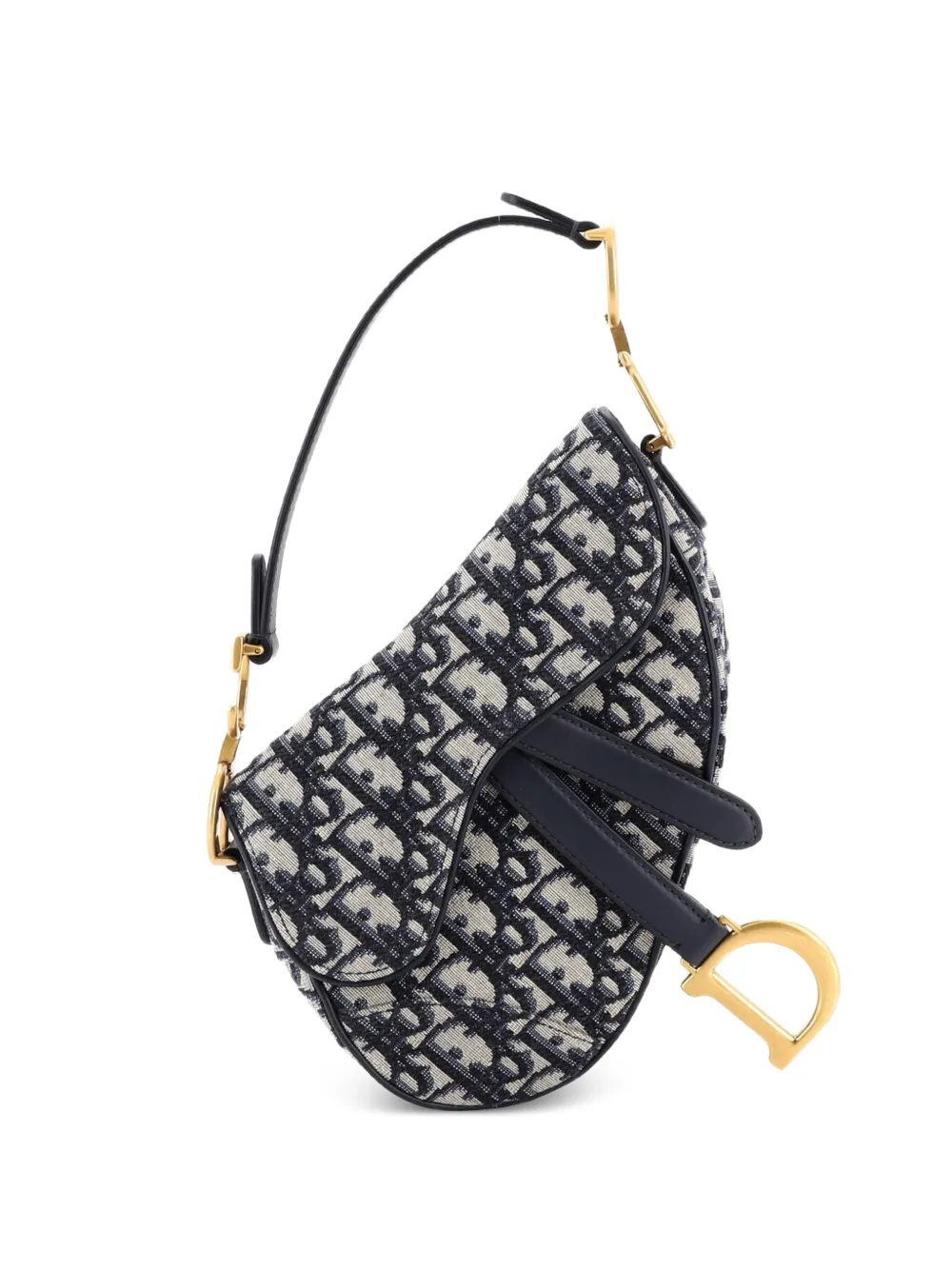 Christian Dior Pre-Owned Saddle Handbag Oblique Canvas Mini shoulder bag - Blu