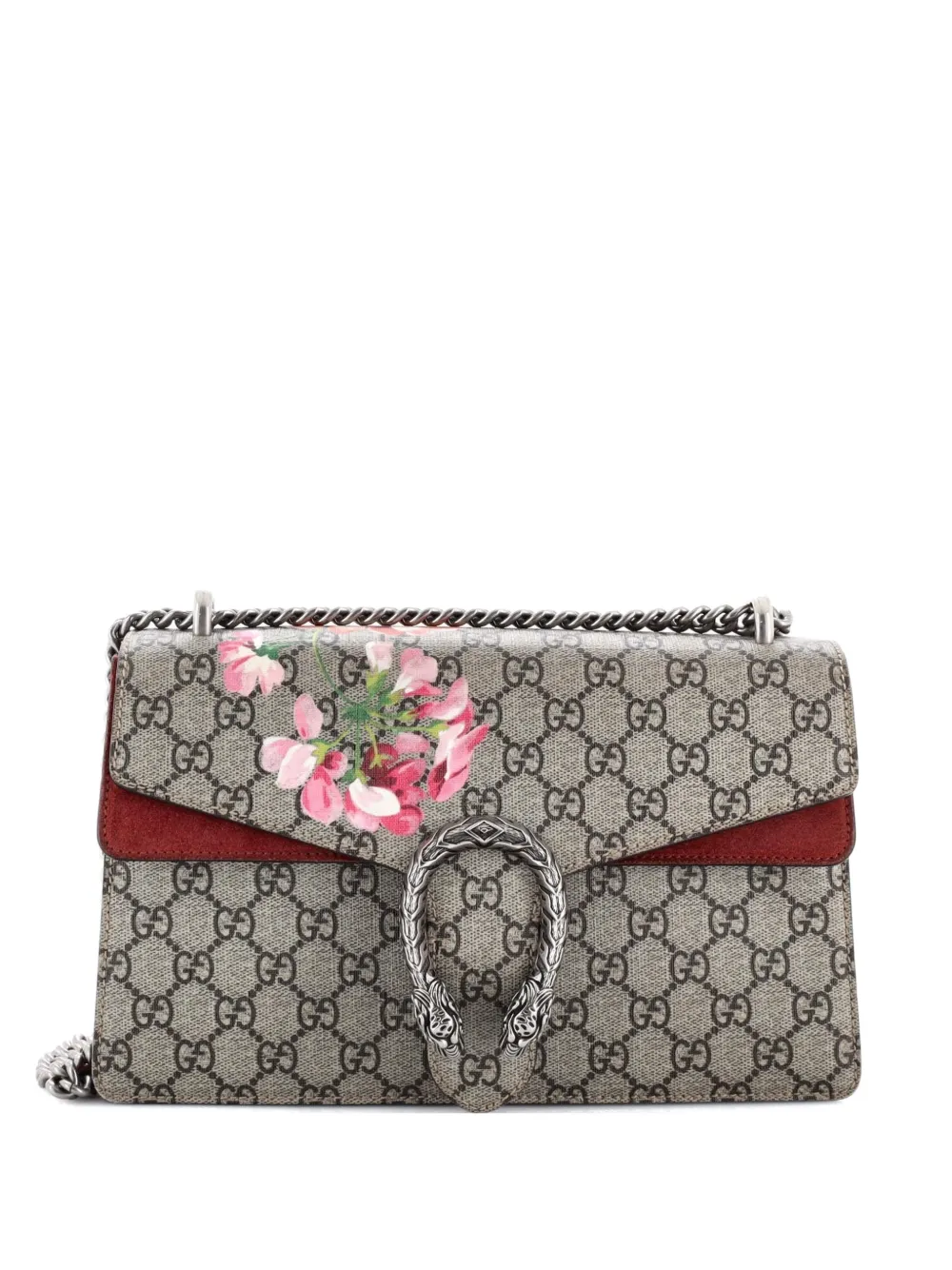 Gucci Pre-Owned Dionysus Bag Blooms Print GG Coated Canvas Small shoulder bag - Marrone