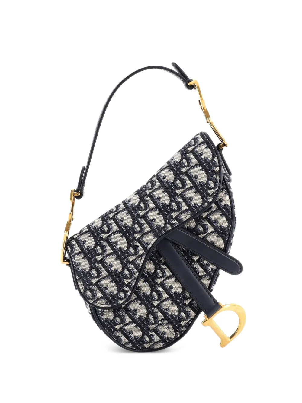 Christian Dior Pre-Owned Saddle Handbag Oblique Canvas Mini shoulder bag - Blu