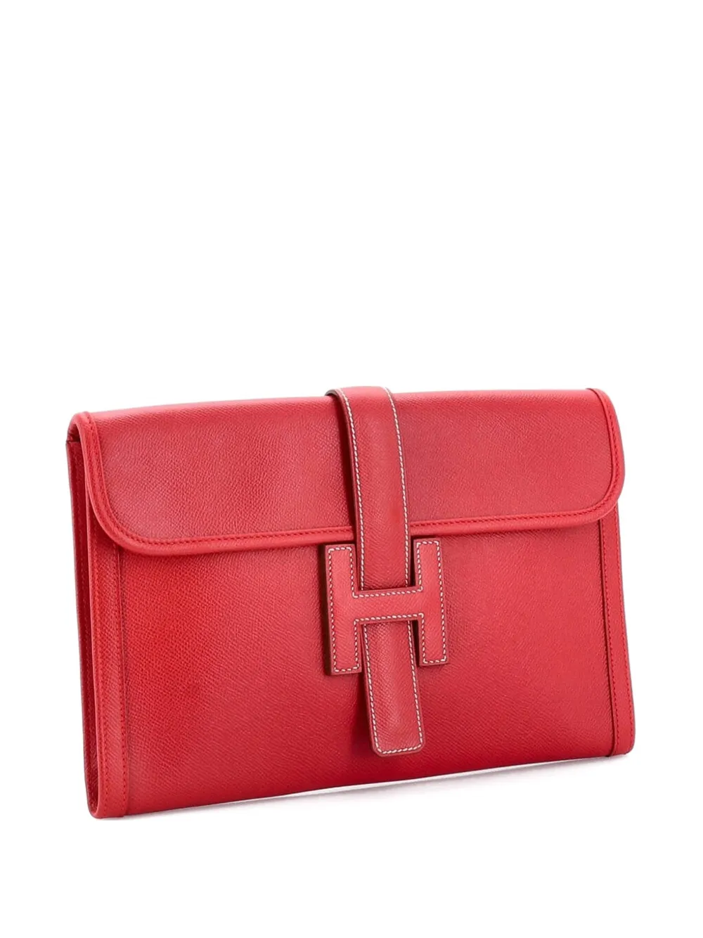 Hermès Pre-Owned Jige Courchevel PM Clutch - Rot