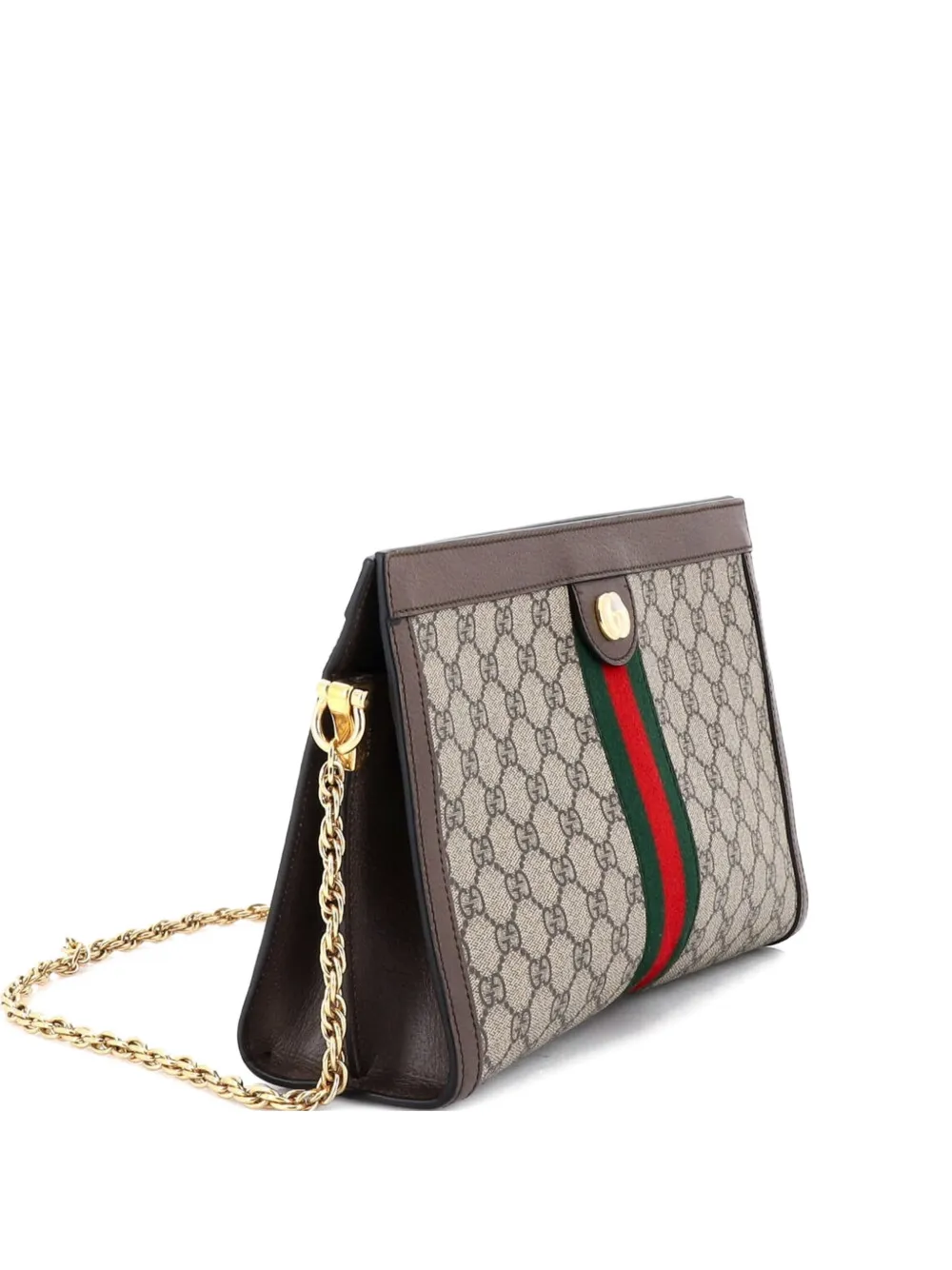 Gucci Pre-Owned Ophidia Chain GG Coated Canvas Medium shoulder bag - Marrone